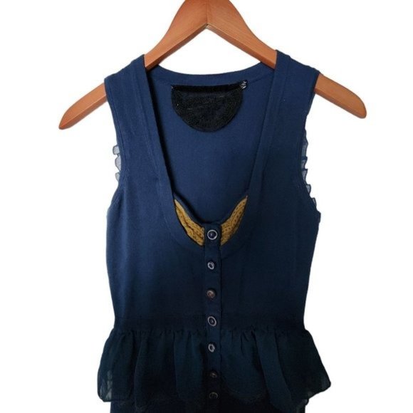 Twelve Couture Sweater Vest Dress‎ Button Front size s Small - Picture 8 of 12